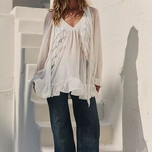 Free People White Ponza Tunic